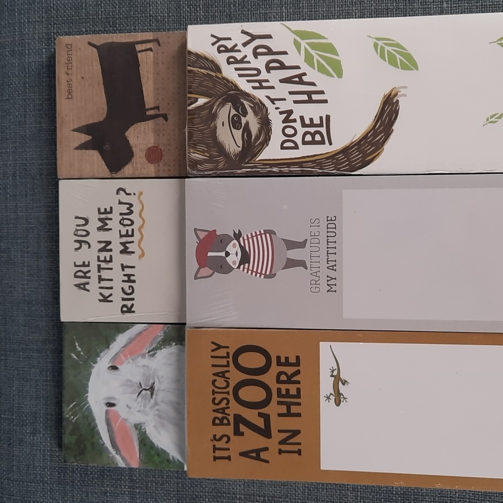 Funny Set 6 List Note Pad Paper To-Do Grocery Assortment Magnetic NWT